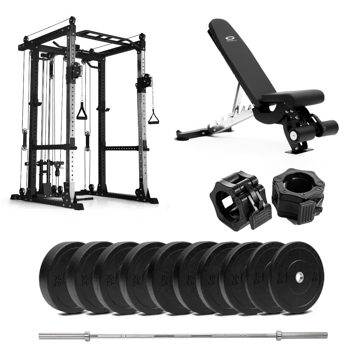 PR 550 Power Rack Bumper med bænk  -  110 kg